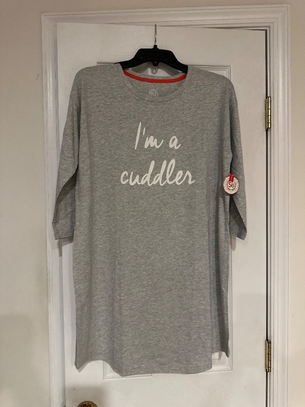 NWT I'm a Cuddler Nightshirt Three Quarter Sleeve MEDIUM